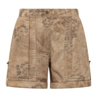 Isabel Marant Calissy-Gd Shorts - Dames - Korte Broeken - Beige - XS - Katoen - Korte Broeken