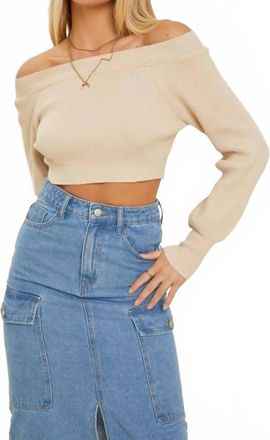 DAGNE DOVER Vintage Muse Sweater In Beige