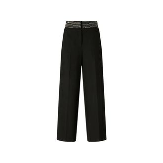 Pinko Pinko, Broeken, Dames, Zwart, L, Wijde broek