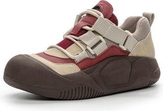 Generic Qynthra Running Shoes Tennis Sports Training Walking Gym Athletic Fitness Fashion Sneakers Trainers Breathable Lightweight Comfortable,Red,6.5 UK