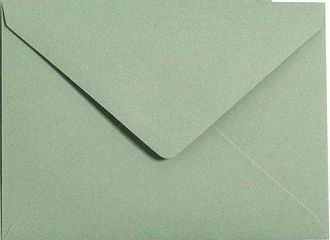 OEM 100 Sobres (13,5 X 18,5 Cm) Para Tarjetas De Boda, Tarjetas De Navidad, Invitaciones Acr&iacute;licas Y Fotos - Verde Salvia
