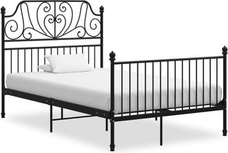 vidaXL Giroletto Nero in Metallo 120x200 cm - Vidaxl