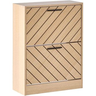 Beliani Scarpiera a 2 scomparti in legno MDF con finitura melaminica marrone chiaro Penticton