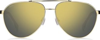 BOSS 60mm Aviator Sunglasses in Gold Black at Nordstrom Rack