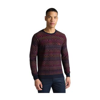 Harmont & Blaine Round-neck Knitwear, male, Multicolor, Size: 2XL Merino Wool Crew-Neck Sweater