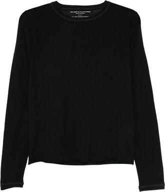 Majestic Filatures Sweater van merinowol - Zwart