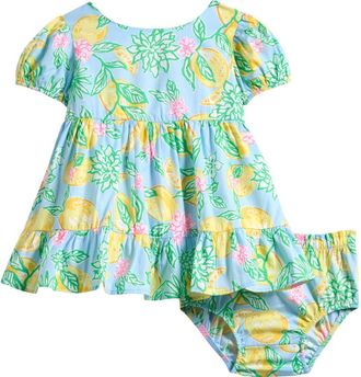 Lilly Pulitzer Lou Lou Dress in Bluette Make Lemonade at Nordstrom, Size 3-6M