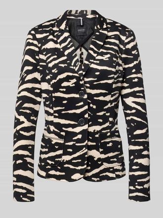 Marc Cain Slim Fit Blazer mit Reverskragen in BLACK, Größe 34