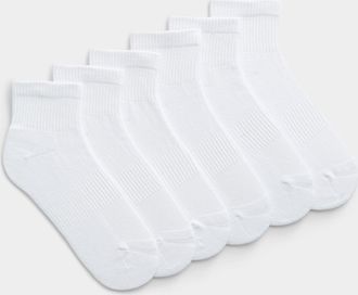 Simons Womens Solid ribbed ankle socks 6-pack