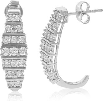 Vir Jewels 1/5 cttw Round Lab Grown Diamond Dangle Earrings.925 Sterling Silver Prong Set 1 Inch