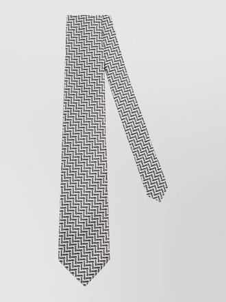 Tom Ford silk tie chevron pattern pointed tip