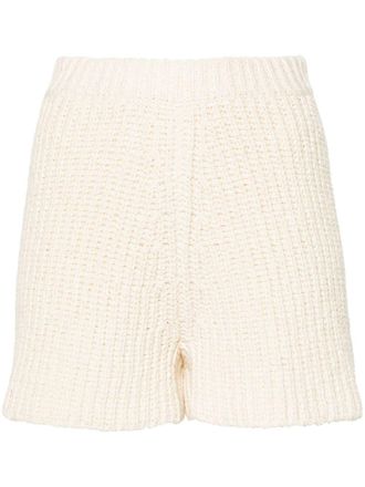 Alanui Lush Nature gebreide shorts - Beige