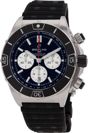 Breitling Pre-owned Breitling Super Chronomat B01 Chronograph Automatic Chronometer Black Dial Mens Watch AB0136251B1S1