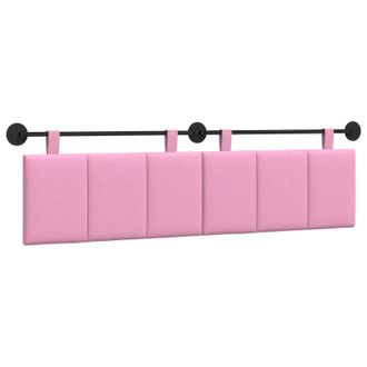 vidaXL Cabecero Colgante Rosa Tela Vidaxl