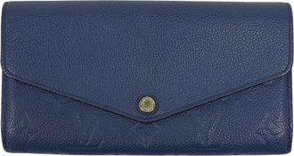 Louis Vuitton Monogram Empreinte Ancre Blue Monogram Empreinte Long Wallet (Bi-Fold) (Pre-Owned)