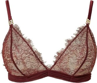 Twin-Set lace triangle bra - Red