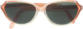 Saint Laurent Pre-owned Acetate sunglasses - Dames - Vintage Accessoires - Oranje - ONE Size - Vintage