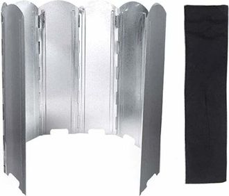 OEM 9 Piezas De Placas De Parabrisas Plegables De Hierro Galvanizado, Livianas, Antiviento, Port&aacute;tiles, Para Acampar, Para Picnic, Estufa De Camping, Coci