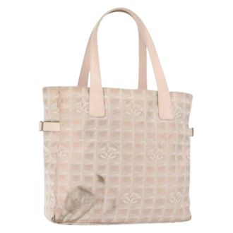 Chanel Pre-owned Nylon Tote Bag - Dames - Vintage Shopper - Beige - ONE Size - Nylon - Vintage