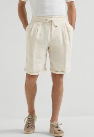 Brunello Cucinelli Gabardine Bermuda shorts in Off-White at Nordstrom, Size 54 It