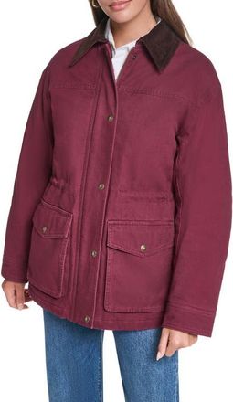 Levi's Corduroy Collar Military Jacket in Burgundy at Nordstrom, Size X-Small