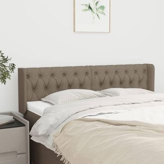 vidaXL Cabecero De Tela Gris Taupe 147x16x78/88 Cm Vidaxl