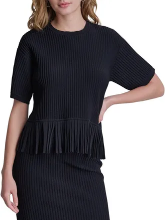 DKNY Dkny Fringe Sweater