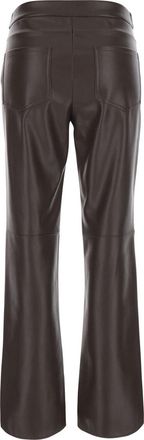 Max Mara Womens Flared Trousers Sublime Brown Ecoleather Polyester