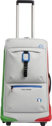 Piquadro Water-Resistant Wheeled Duffle Bag - Heren - Handbagage koffer - Wit - ONE Size - Polyester - Koffers