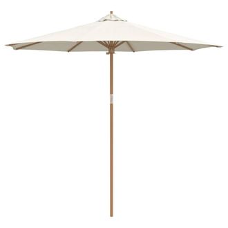 Berkfield Home Cream White Garden Parasol 270x260 cm Bamboo