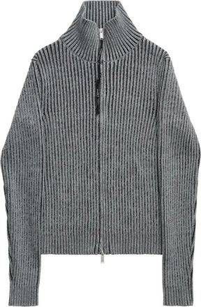 ALIS Pearos geribbeld vest met rits - Grijs