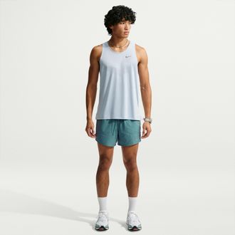 Nike Mens Stride Dri-FIT Winterized 5 Brief-Lined Running Shorts in Blue | IX5940-008