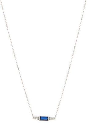 Bony Levy El Mar Sapphire & Diamond Pendant Necklace - 0.049ct. in 18Kw at Nordstrom Rack