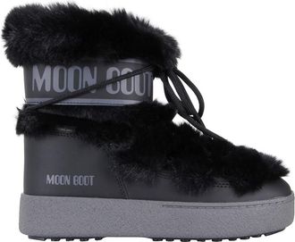 Moon Boot Track Faux Fur Enkelboot - Dames - Winterlaarzen - Zwart - 40 EU - Schoenen