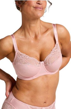 Hunkem&ouml;ller Sophie Non-Padded Underwired Bra in Silver Pink at Nordstrom, Size 44Ddd