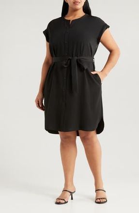 Lyss&eacute; Blakely Knit Shirtdress in Black at Nordstrom Rack, Size 3X