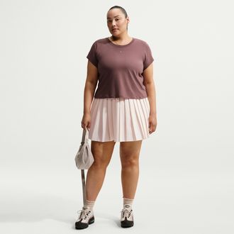 Nike Womens Nike Sportswear Pleated Skirt (Plus Size) in White | IO7001-103
