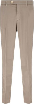 Brunello Cucinelli Italian Fit Cotton Gabardine Trousers - male - Brunello Cucinelli - Slim-fit Trousers - Beige - L - Trousers
