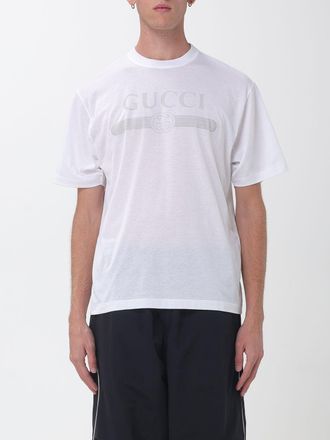 Gucci T-shirt girocollo in cotone con logo stampato