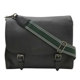 Gucci Pre-owned Leather Messenger Bag Black - Heren - Vintage Schoudertas - Zwart - ONE Size - Leer - Vintage