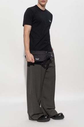 Comme Des Gar&ccedil;ons Comme Des Gar&ccedil;ons Homme Plus T-shirt With Printed Logo, Mens, Black