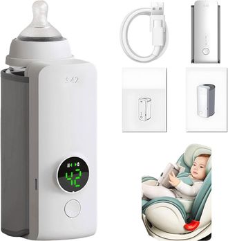 OEM Calentador De Biberones Port&aacute;til Inteligente: Pantalla Digital Inal&aacute;mbrica, Calentamiento R&aacute;pido Y Mantenimiento Del Calor, Termostato Inteligente, Ca