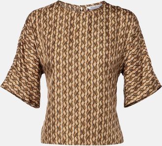 Max Mara Blusa Nordica in seta con stampa