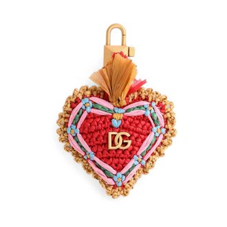 Dolce & Gabbana Raffia Keychain - female - Dolce & Gabbana - Keychains - Multicolor - ONE SIZE - Accessories