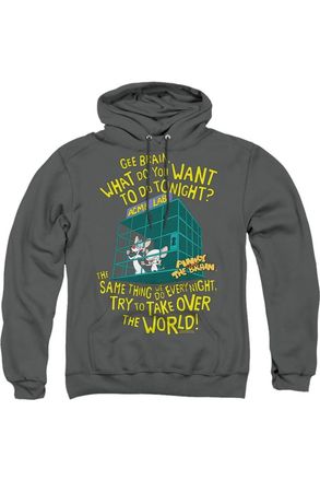 Gildan Pinky And The Brain The World Adult Pull Over Hoodie / Hooded Sweatshirt