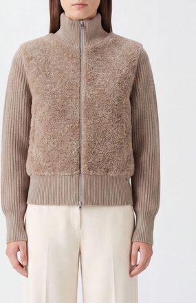 Herno Cardigan in maglia di lana e pile