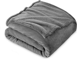 OEM Manta De Franela Polar De 150 X 200 Cm - Manta Polar Para Sof&aacute; - Manta Gruesa, Suave Y C&aacute;lida Para Cama Doble - Manta De Alta Calidad - Gris Claro