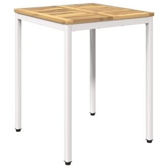 vidaXL Mesa De Cena De Jard&iacute;n Blanco 60 X 60,5 X 75 Cm Vidaxl