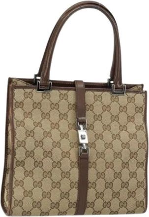 Gucci Pre-owned Handbags, female, Beige, Size: ONE SIZE Pre-owned Vintage Shoulder Bag