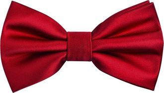 Alizeal Mens Solid Color Adjustable Bow Ties, Wine Red